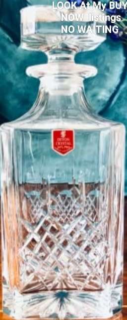 DEVON*DECANTER Hand Cut lead Crystal*LOOK At My BUY NOW Listings NO WAITING