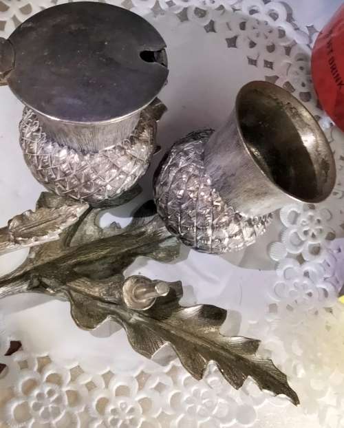 RARE Scottish Form Silver Plate Thistle Cruet Set 1 Pot lost LOOK At All My BUY NOW listings NO WAIT