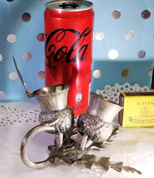 RARE Scottish Form Silver Plate Thistle Cruet Set 1 Pot lost LOOK At All My BUY NOW listings NO WAIT