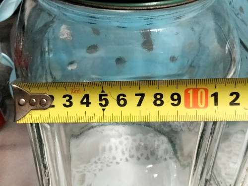 1 Sweeties Glass Bottles + Green Tin lid HOOSIER  Bid for 1 - Available 2 at My Buy Now-No Waiting