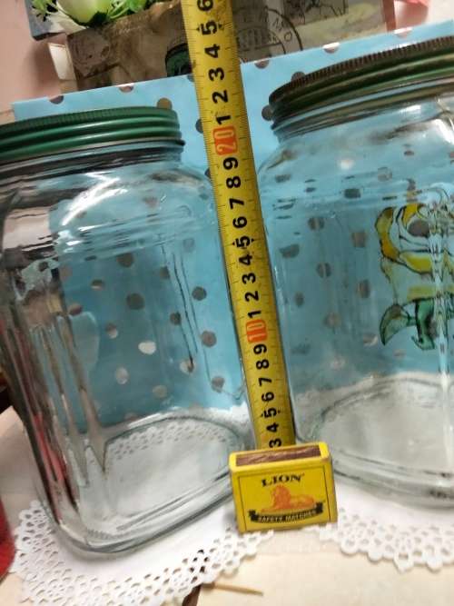 1 Sweeties Glass Bottles + Green Tin lid HOOSIER  Bid for 1 - Available 2 at My Buy Now-No Waiting