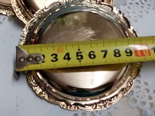 5 Gilt Plated FP on Steel Coasters  LOOK At All My BUY NOW listings NO WAIT
