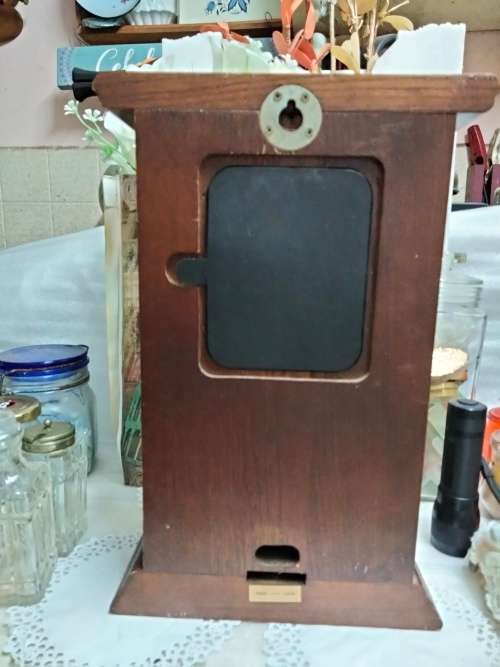 Blessing CLOCK in wood case battery operated clock no mechanism bottom part works