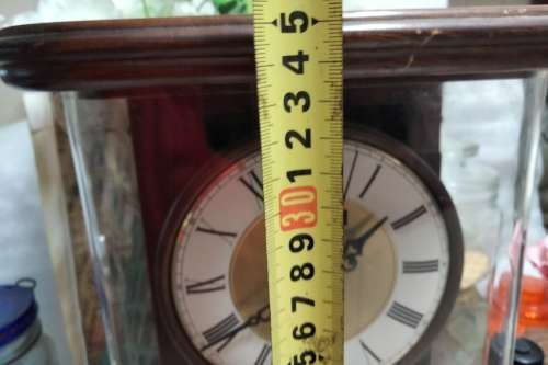 Blessing CLOCK in wood case battery operated clock no mechanism bottom part works
