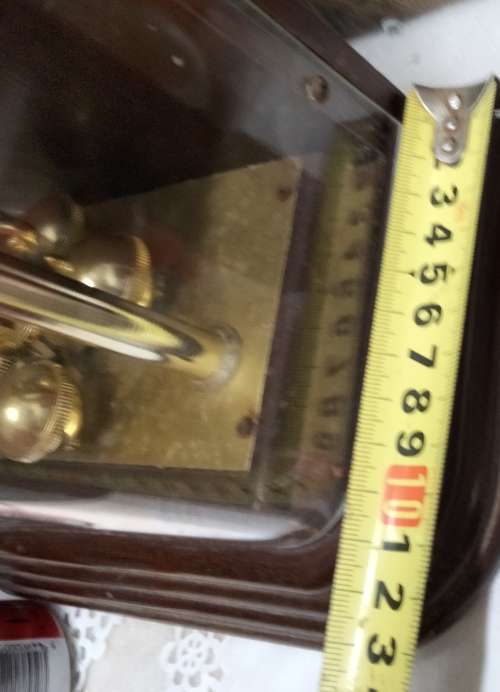 Blessing CLOCK in wood case battery operated clock no mechanism bottom part works