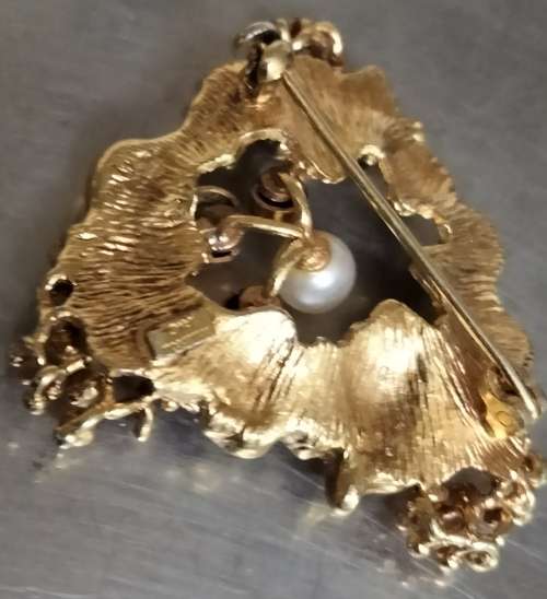 Brooch Genuine Pearl Setting Rolled Gold back catch missing LOOK At My BUY NOW items NO WAITING