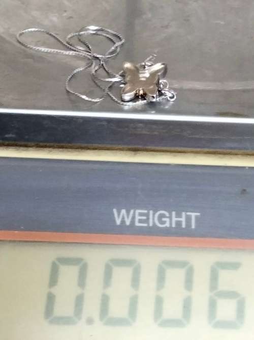 Necklace - STERLING SILVER  Butterfly 925 clearly stamped on Back chain 18 KGP stamped