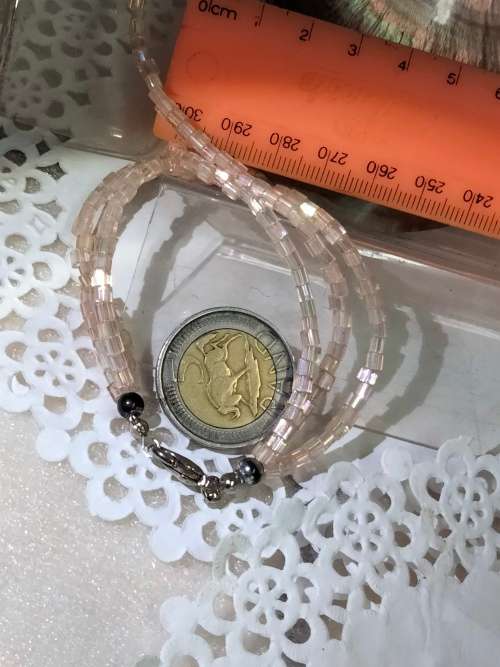 Necklace -STATEMENT MOTHER of Pearl Pendant beads Sea OrLOOK at My BUY NOW Listings NO WAITING