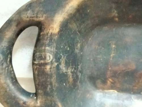 RARE - ethnic ANTIQUE Hand Carved  Wood DOUGH Bowl from 1 piece wood highly collectable