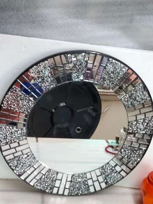 EXQUISITE Decorative Mosaic Mirror middle + top hole to hang LOOK at My BUY NOW Listings*No WAITING