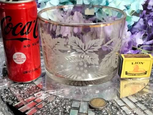 1950/60 Bartlett+Collins,*ICE TUB/Bucket Glass bowl embossed frieze around it
