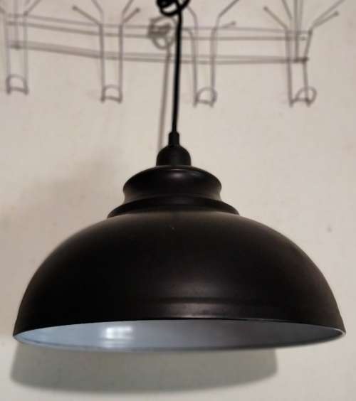 Enamel ceiling light black  and white interior Look At My BUY NOW listings NO WAITING