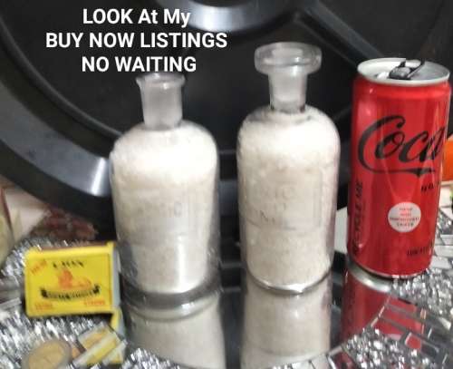 3 Bottles Embossed Nitric+Sulpric salt in+1Crochet cover empty LOOK My BUY NOW listings NO WAITING