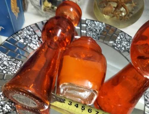 3Glass 2 Candle holder CandleOrTea lightOrVASE Spain+Jar candleIn*LOOKatMyBUYNOW LISTINGsNO WAITING