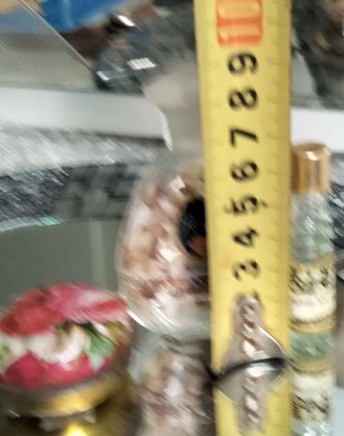 2 glass Perfume BOTTLES+ lids1has sea shells+ 1 Tin emptyLOOK At All My BUY NOW Listings NO WAITING