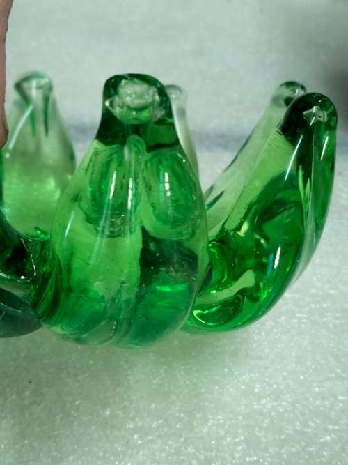 3 small  MURANO-decorative glass Pin Trays + 1 Animal -all for one bid