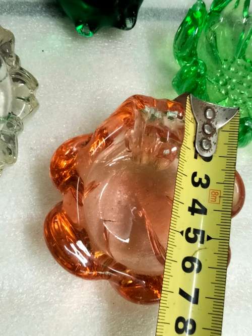 3 small  MURANO-decorative glass Pin Trays + 1 Animal -all for one bid