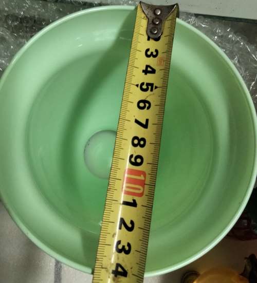 Vase Glass Green Top opening wide LOOK At My BUY NOW listings NO WAITING