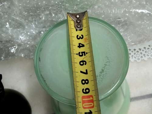 Vase Glass Green Top opening wide LOOK At My BUY NOW listings NO WAITING