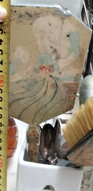 Art Deco SILVER vanity bevelledGlass Mirror+1hairBrush Not Set LOOK MyBUY NOW ItemsNoWAITING