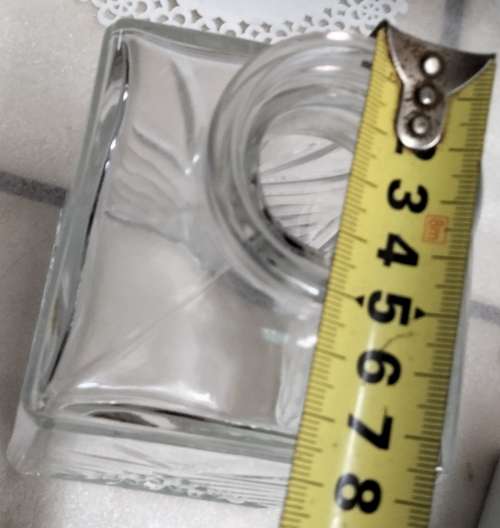 DECANTER +Stopper Crystal cut diamond + furn base stamp ITALY 5 LOOK At My BUY Listings NO WAITING