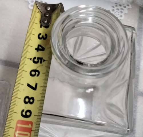 DECANTER +Stopper Crystal cut diamond + furn base stamp ITALY 5 LOOK At My BUY Listings NO WAITING