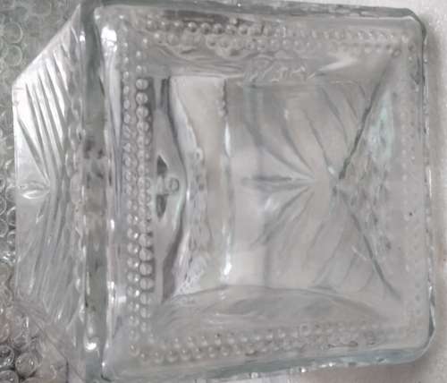 DECANTER +Stopper Crystal cut diamond + furn base stamp ITALY 5 LOOK At My BUY Listings NO WAITING