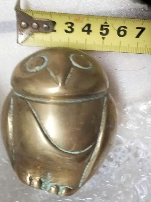 EXCEPTIONAL BRASS Figurine Owl + Brass decorative lidded JAR LOOK at My Buy Now items NO WAITING