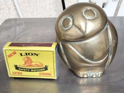 EXCEPTIONAL BRASS Figurine Owl + Brass decorative lidded JAR LOOK at My Buy Now items NO WAITING