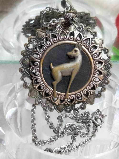 Unusual Pendant Buck  Nilio + filigree + chainLook at My BUY NOW NO WATIING