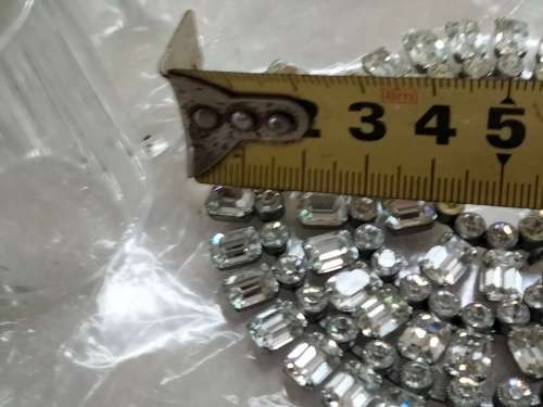 Necklace -Baguette circa1950~57 sq 58 Crystal Clasp damage LOOK At My BUY NOW - NO WAITING