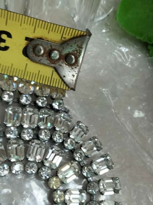 Necklace -Baguette circa1950~57 sq 58 Crystal Clasp damage LOOK At My BUY NOW - NO WAITING