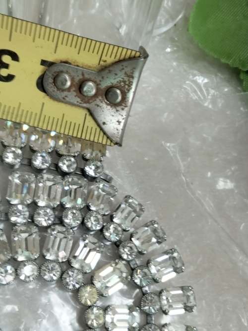 Necklace -Baguette circa1950~57 sq 58 Crystal Clasp damage LOOK At My BUY NOW - NO WAITING