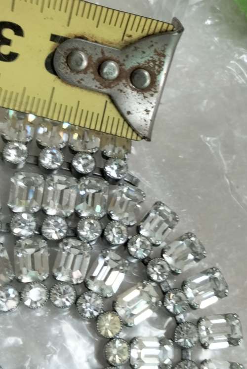 Necklace -Baguette circa1950~57 sq 58 Crystal Clasp damage LOOK At My BUY NOW - NO WAITING