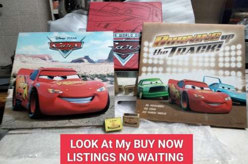 PAINTINGS Acrylic DISNEY 3 PIXAR   on canvas All one bid LOOK At My BUY NOW LISTING