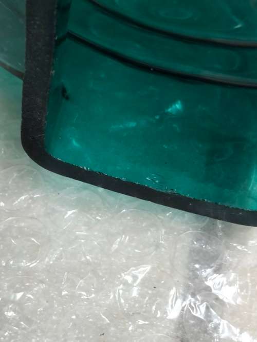 Vases - Glass 1 Sun style Teal textured Spiral swirl design Look at my Buy Now listings No Waiting