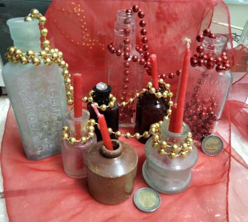 8 MIX embossed Dig  bottle Medicine Ink Food CondimentsLook At My BUY NOW LISTINGS NO WAITING