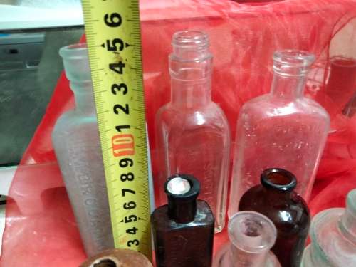 8 MIX embossed Dig  bottle Medicine Ink Food CondimentsLook At My BUY NOW LISTINGS NO WAITING