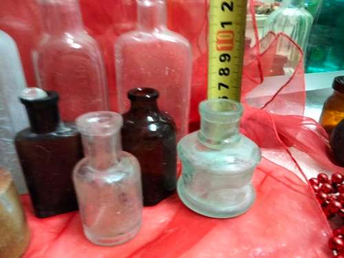 8 MIX embossed Dig  bottle Medicine Ink Food CondimentsLook At My BUY NOW LISTINGS NO WAITING