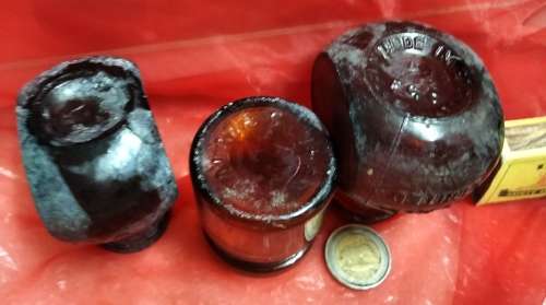 2 BOVRIL ANTIQUE2+4ozEmbossed+1other*DigGlass  Food CondimentsLook At My BUY NOW listings NO WAITING
