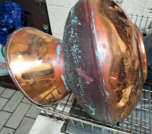 Copper Pitcher No handle distressed Patina - dings No handle Look at my Buy Now listings No Waiting