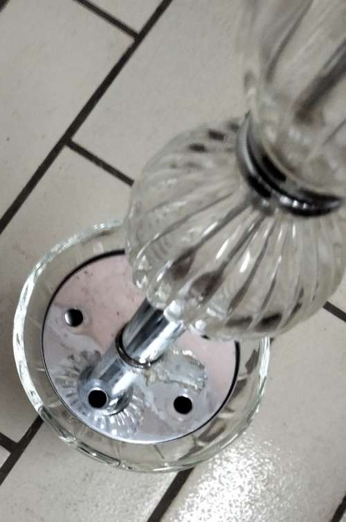 Chandelier ART Deco Chrome+3 ribbed Glass NO electric partsLOOK At My BUY NOW LISTINGS NO WAITING