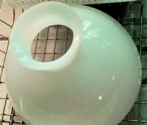 EXCEPTIONAL!!Oil Lampshade Vintage White   LOOK At My BUY NOW LISTINGS NO WAITING