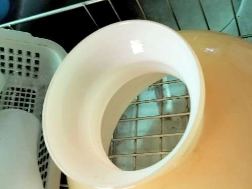 larger heavy Oil Lampshade shade Vintage white cased Orange Look At My BUY NOW listings NO WAITING
