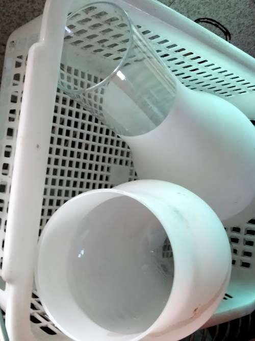 EXCEPTIONAL!!2 Oil Lampshade Vintage White   LOOK At My BUY NOW LISTINGS NO WAITING