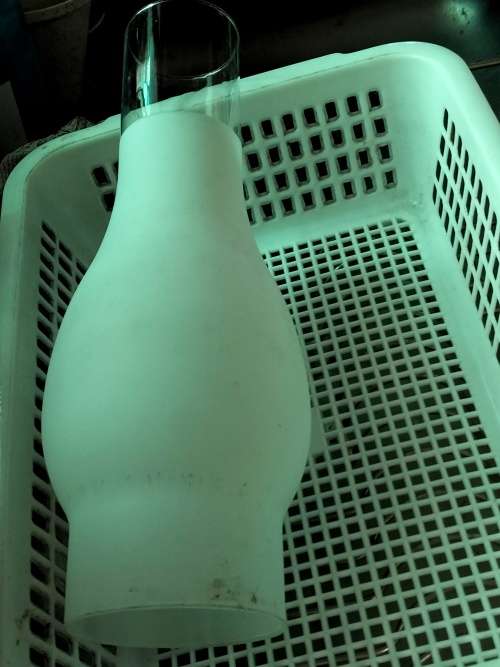 EXCEPTIONAL!!2 Oil Lampshade Vintage White   LOOK At My BUY NOW LISTINGS NO WAITING
