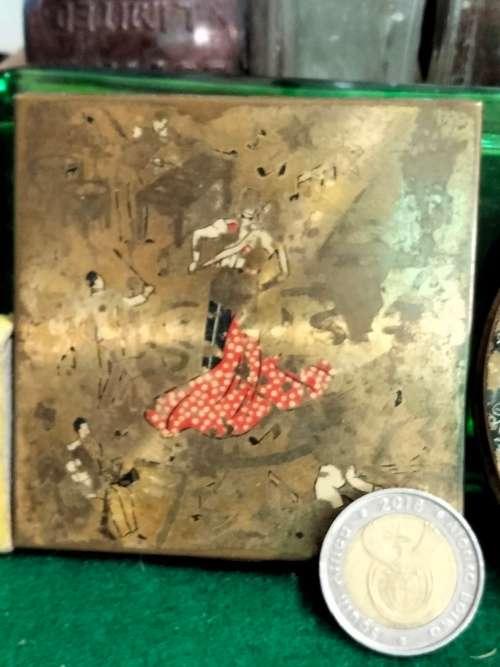 Compacts RARE 50/60s 1Le Rage Dancer+Musicians 1 Stratton black gilt trees 3 NAKED ladies