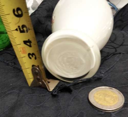 Opaline White cased frilled edges Vase+1 Green Murano Vase Look at my Buy Now listings No Waiting