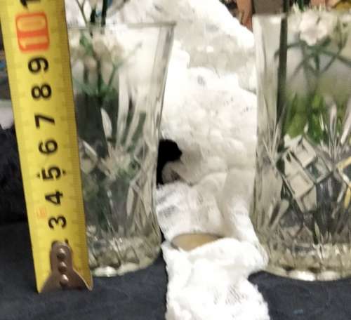 2 Posy Vases diamond+ leaved cut pattern LOOK At My BUY NOW LISTINGS NO WAITING
