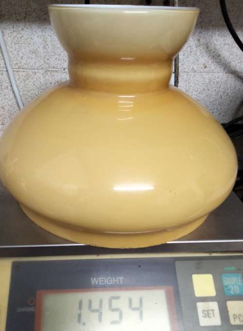larger heavy Oil Lampshade shade Vintage white cased Orange Look At My BUY NOW listings NO WAITING